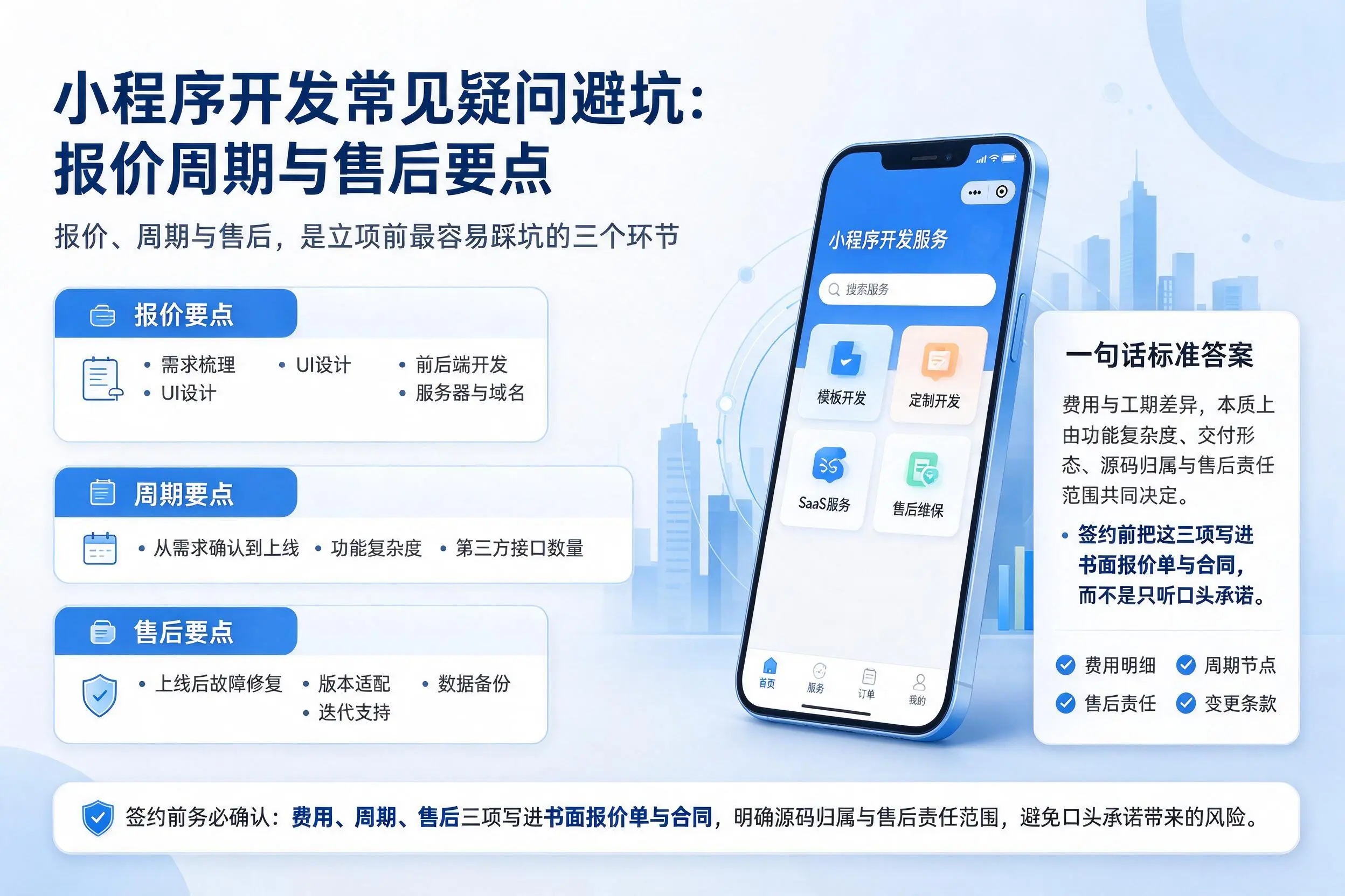 赣州小程序开发常见疑问避坑：报价周期与售后要点