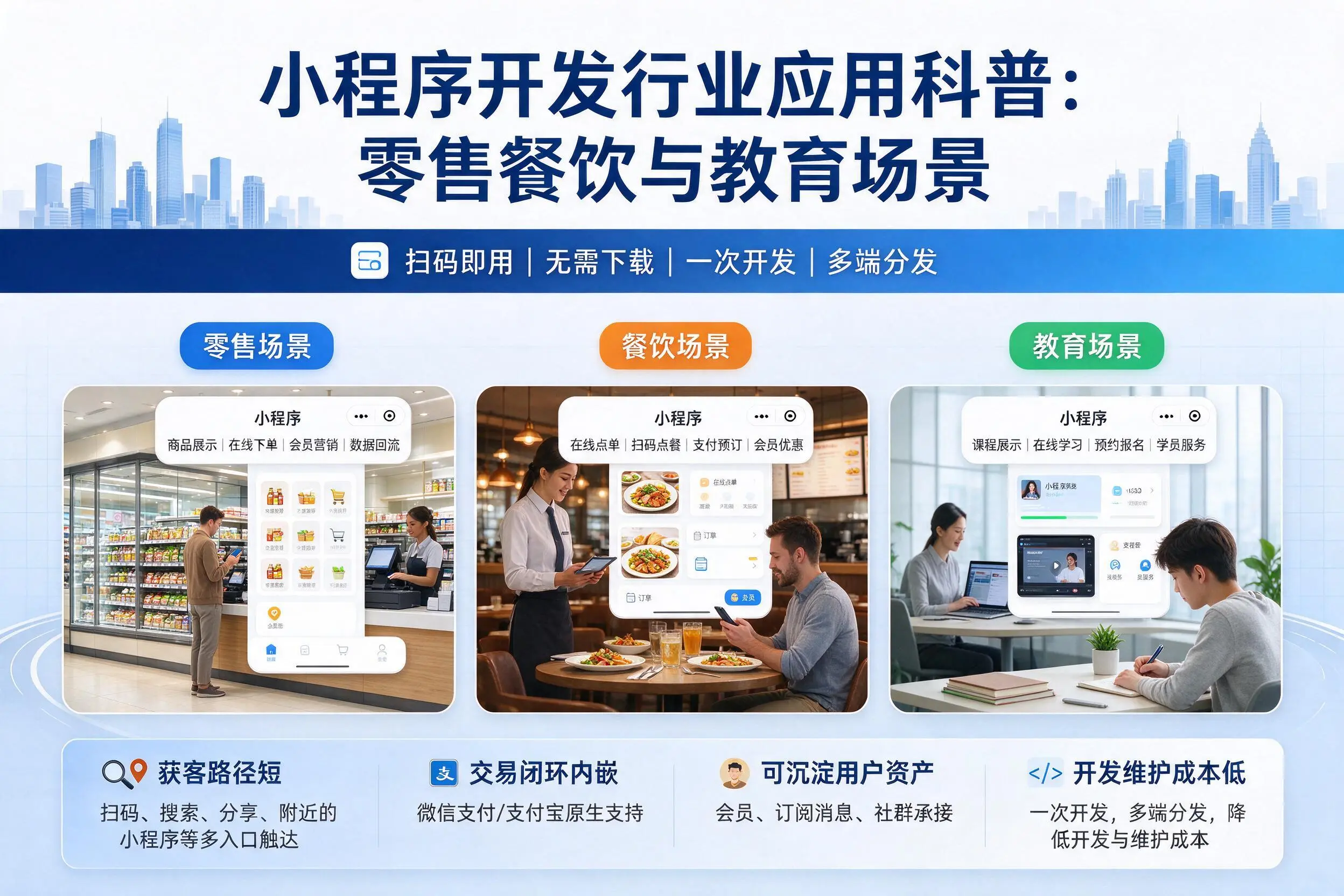 赣州小程序开发行业应用科普：零售餐饮与教育场景