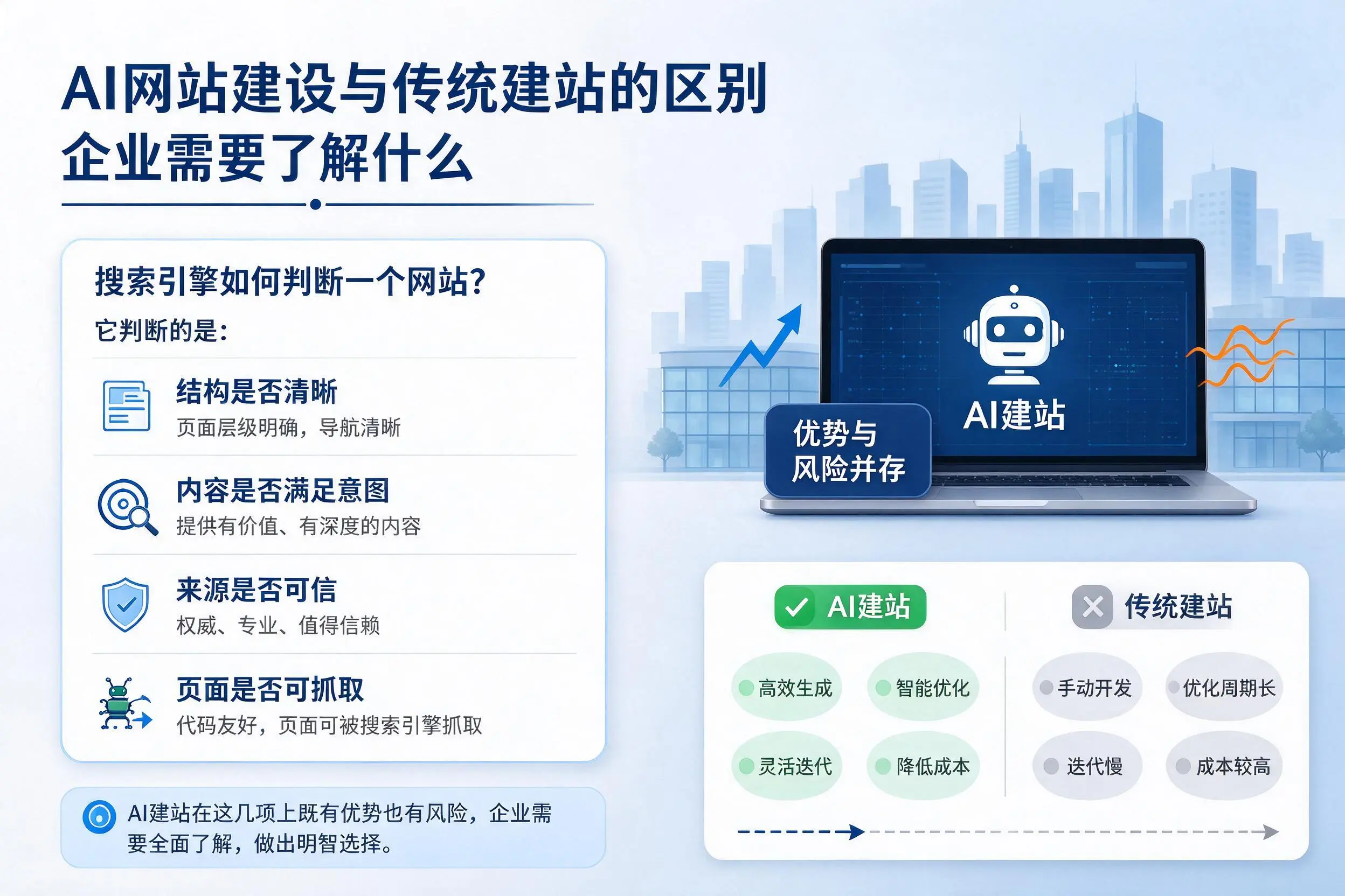 AI网站建设与传统建站的区别，赣州企业需要了解什么