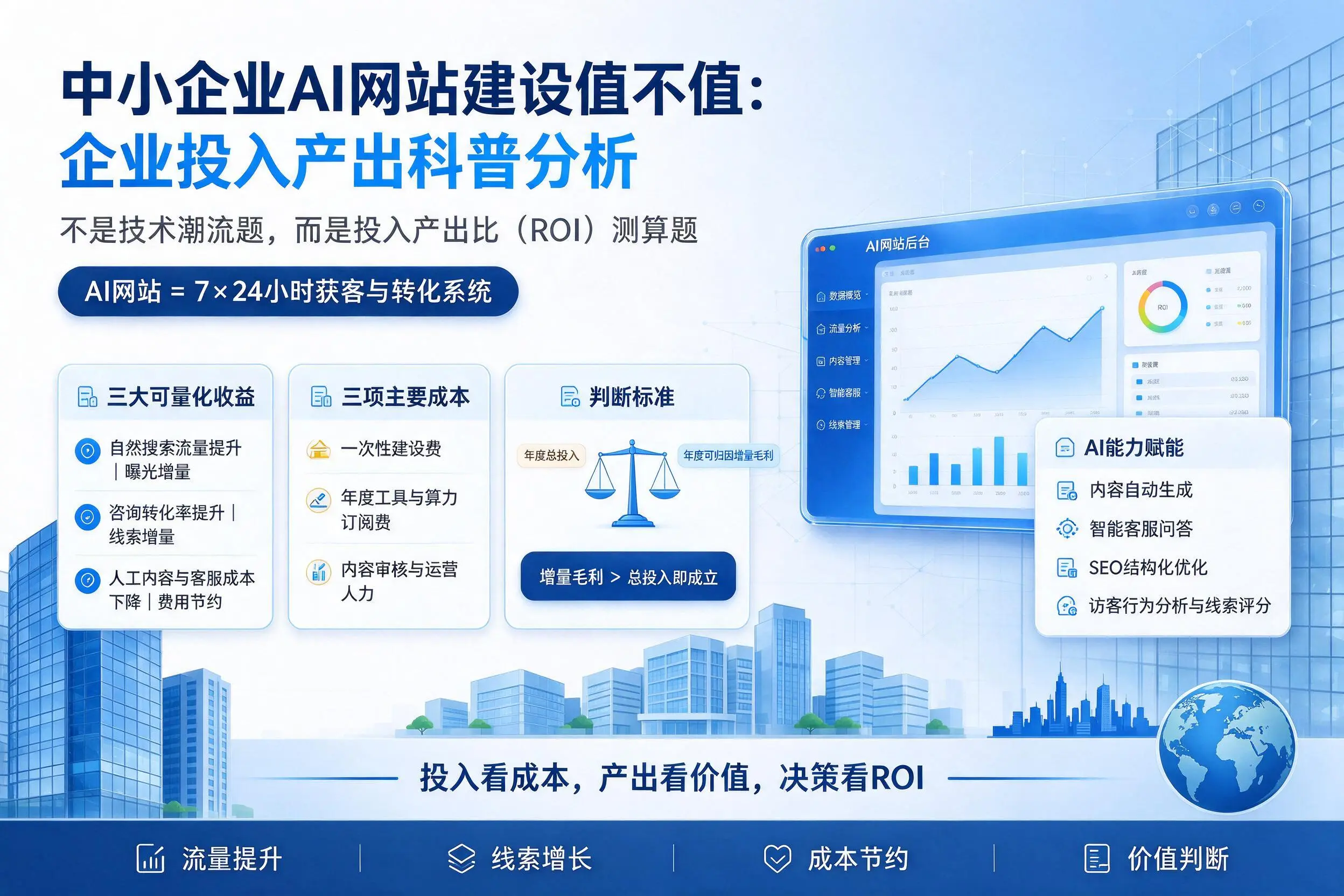 中小企业AI网站建设值不值：赣州企业投入产出科普分析