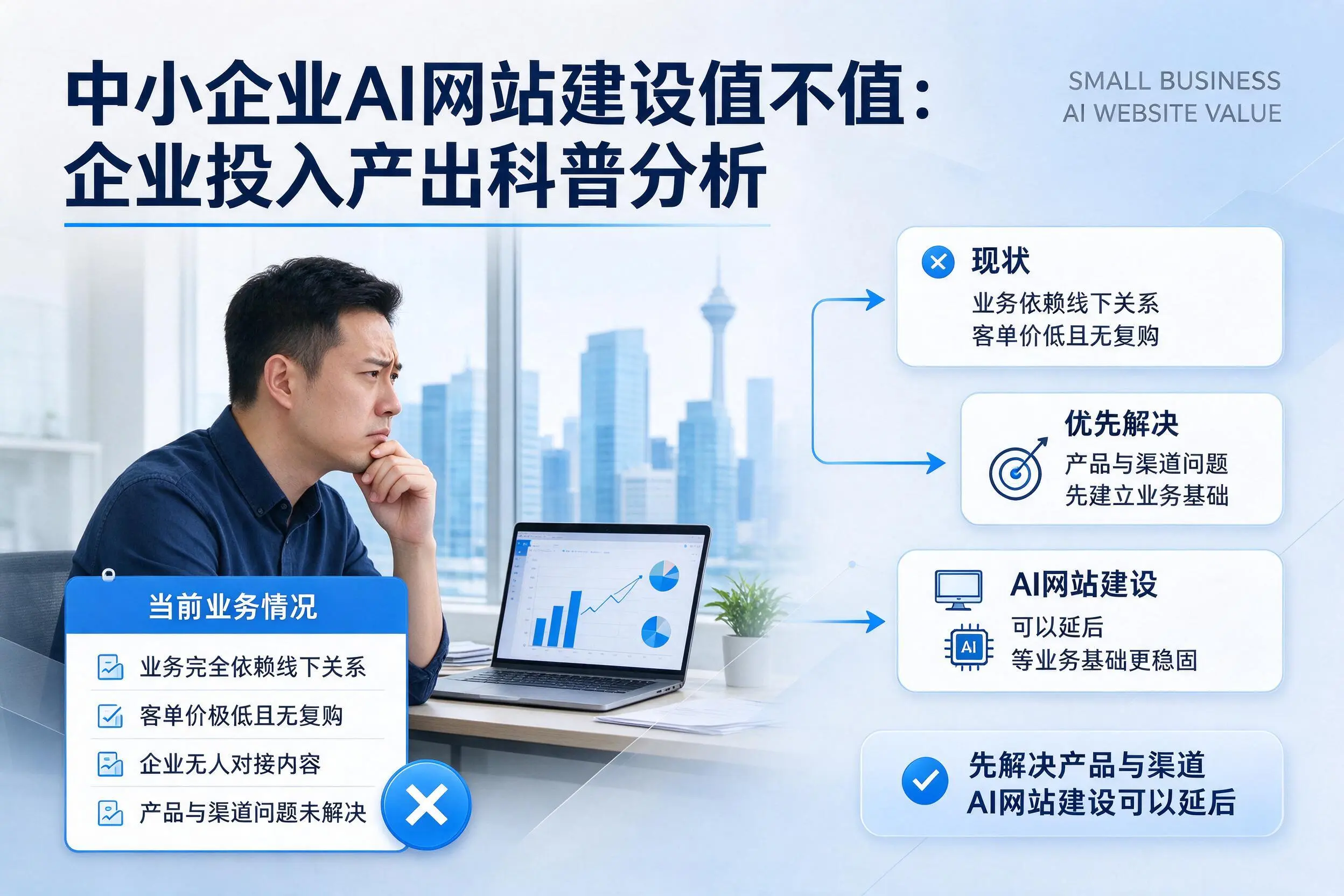 中小企业AI网站建设值不值：赣州企业投入产出科普分析