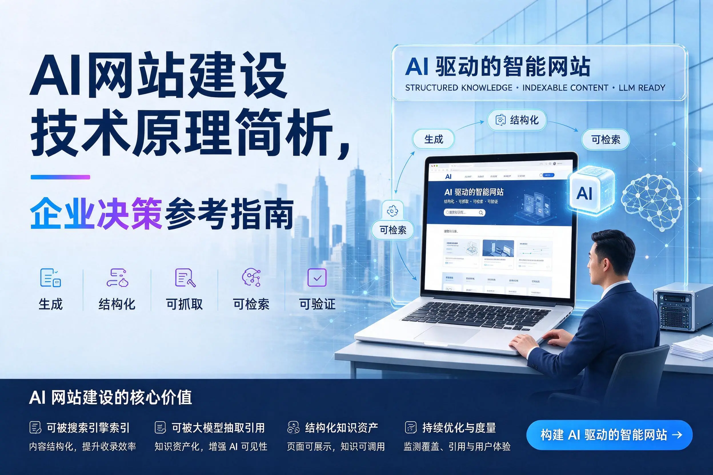 AI网站建设技术原理简析,赣州企业决策参考指南