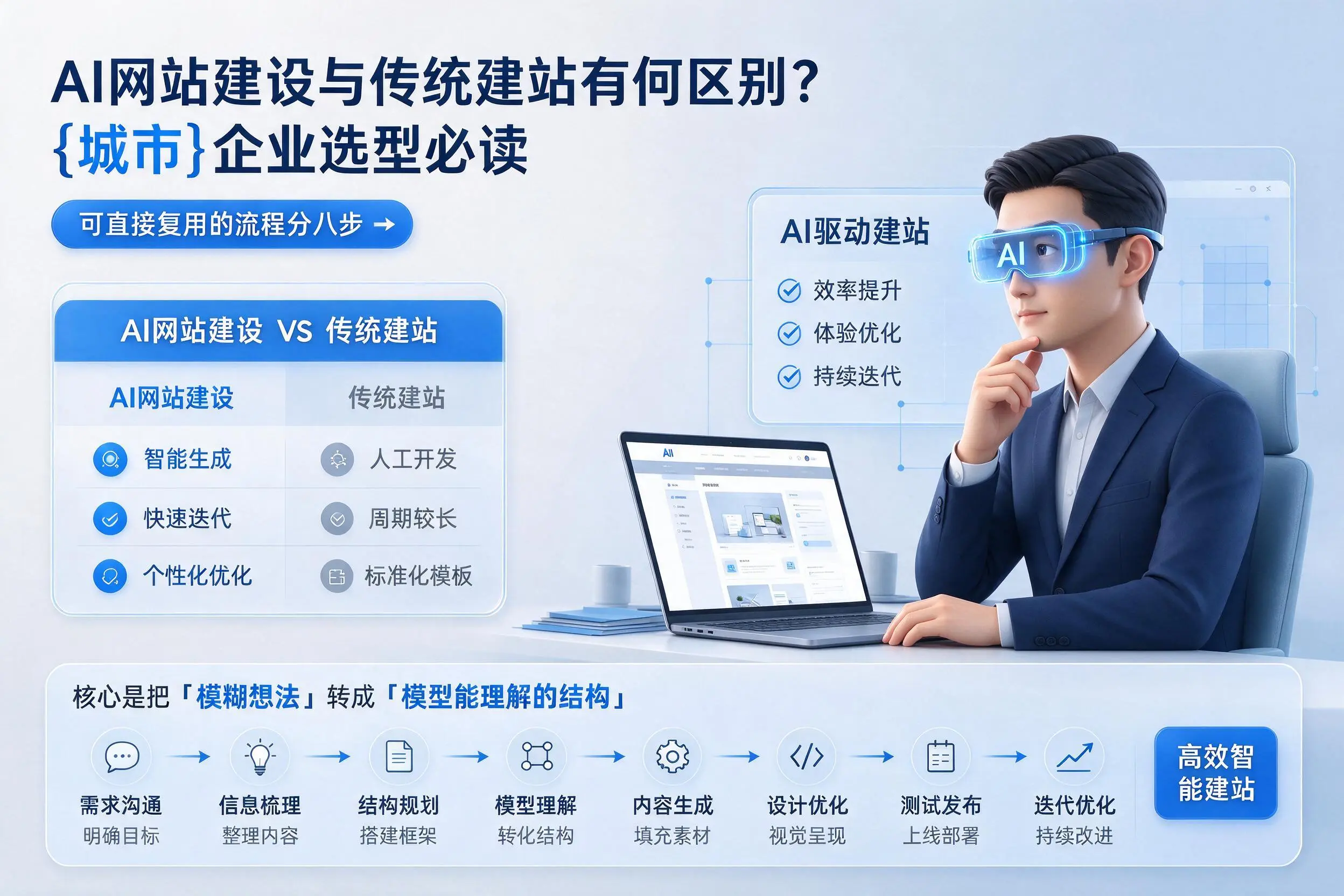 AI网站建设与传统建站有何区别？赣州企业选型必读