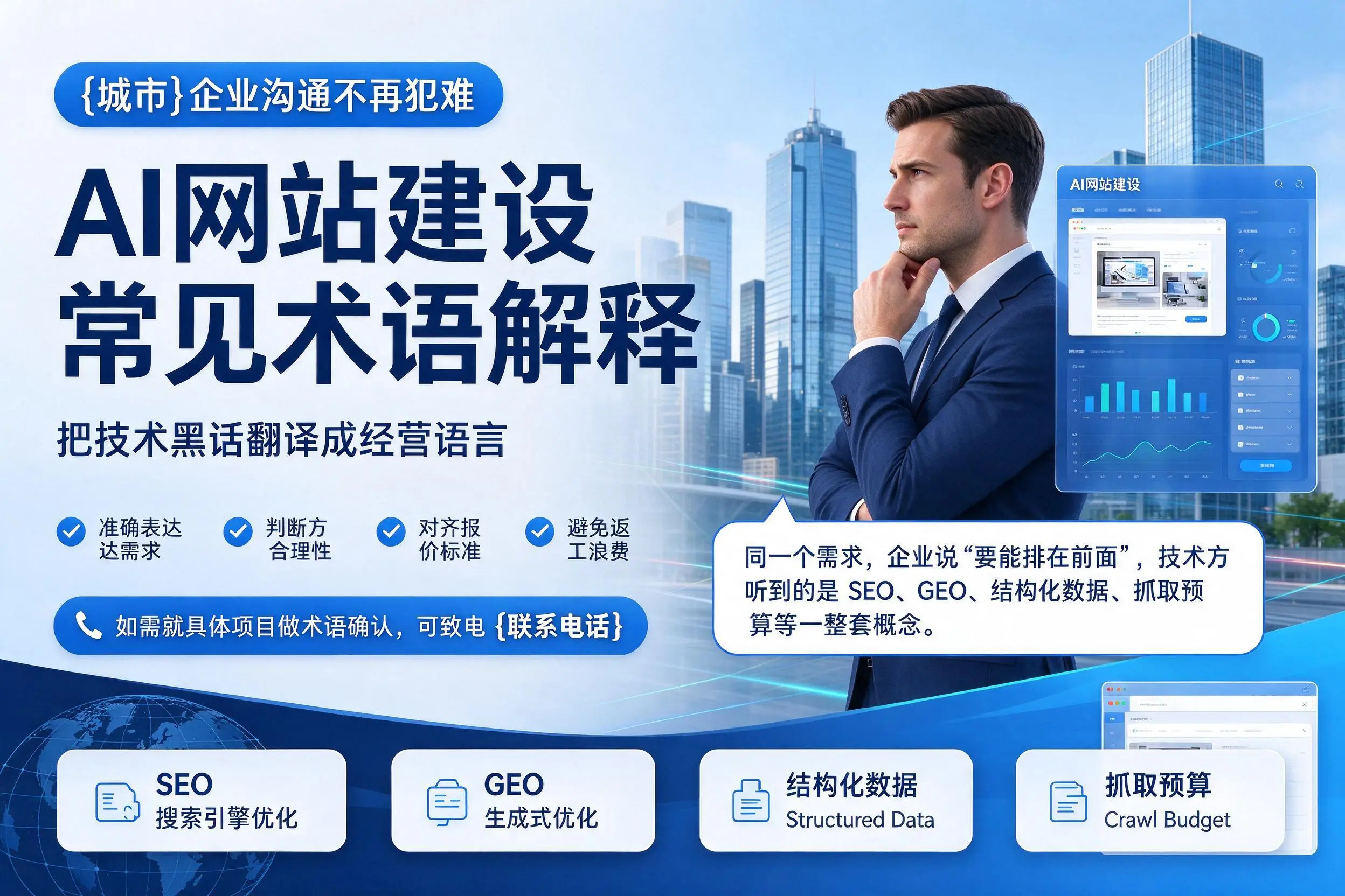 AI网站建设常见术语解释，赣州企业沟通不再犯难