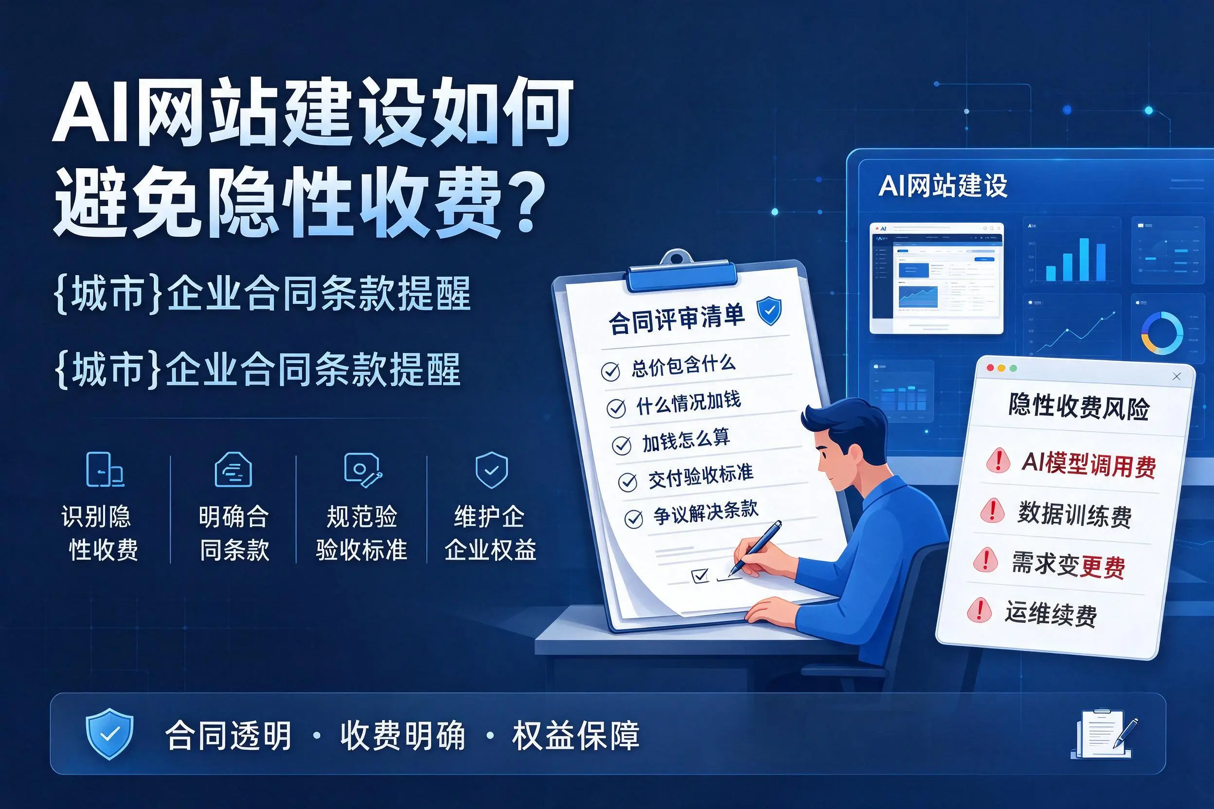 AI网站建设如何避免隐性收费?赣州企业合同条款提醒