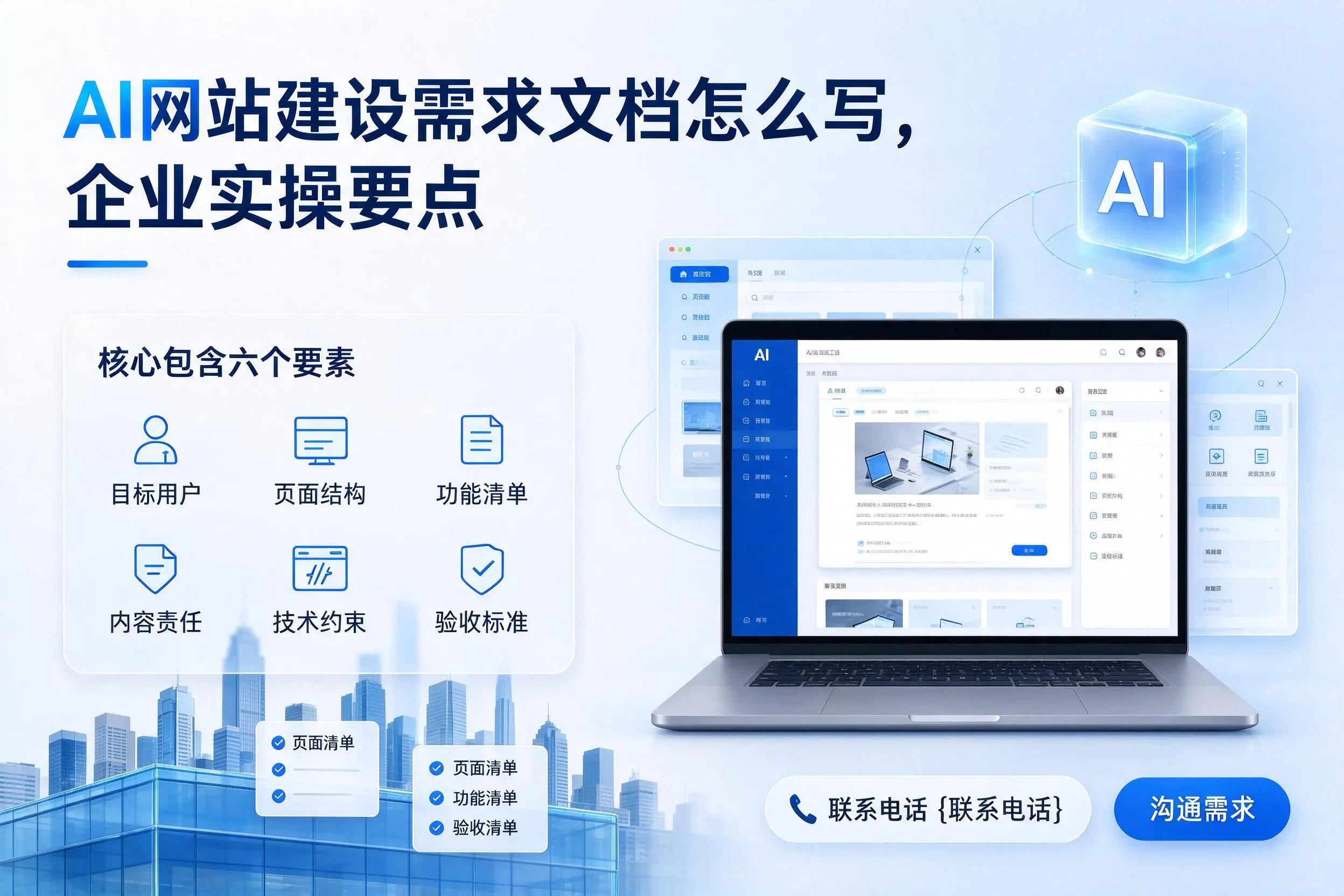 AI网站建设需求文档怎么写,赣州企业实操要点